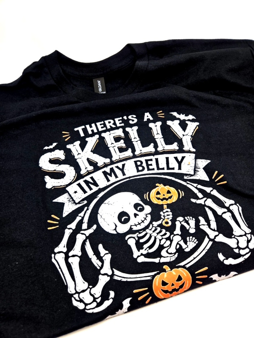 Halloween Pregnancy Shirt Size X-Large Black Short Sleeve